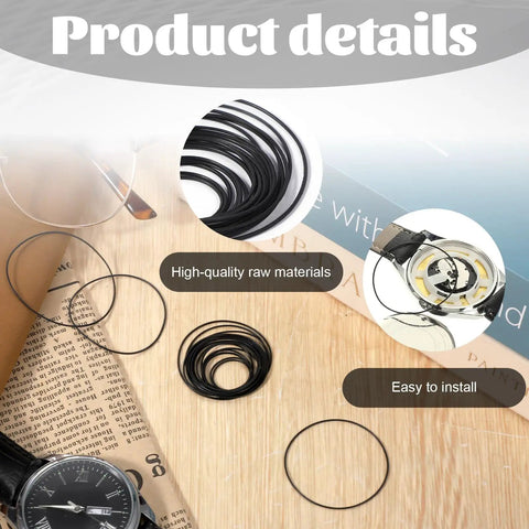 O Ring Watch Gasket Kit For Easy Fix, 28 Pcs 0.6mm Waterproof Rubber Seals For Watches Back Cover, Replacement Ring Washers