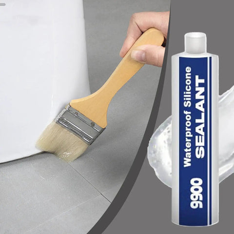 Person applying Heavy Duty Multi Surface Waterproof Sealant With Super Tight Bonding Adhesive And Durable Leak Proof Polymer Formula that can be used on seams.