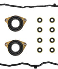 Engine Valve Cover Gasket Set For Accord 2.4L K24 EX EX-L LX LX-S Coupe Sedan 2013 2014 2015 2016 2017 Replacement 12030-5A2-A01 Direct Fit Top Grade Materials Durable Seal Easy Install shown with gaskets and seals