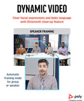 Dynamic video conferencing demonstration with 4K Video Conference System featuring auto framing and presenter tracking in small rooms.