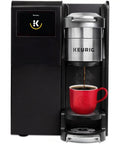 Front view of Office Boss Level Single Serve Coffee Maker With Plumbed Water Line, Brew Over Ice, Five Cup Sizes, 225 Plus K Cup Varieties