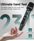 Durable Metal Wireless Microphone For Karaoke And Singing, Dynamic Microphone With Rechargeable Receiver shown in hand