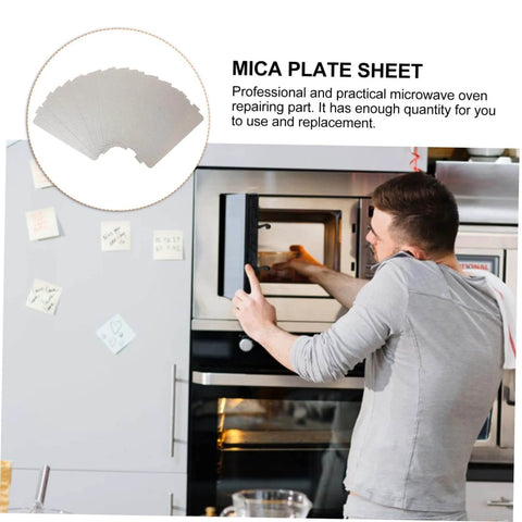 Man installing 12 pack mica sheets for microwave oven heat insulation and flame retardant waveguide cover oil resistant mica plate.