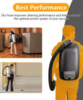 Static Dissipating Backpack Vacuum Hose With 1-1/2 Inch Cuffs Replacement For Super Coach And Mode 6 in use by cleaners