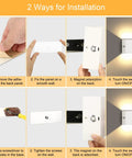 Installation steps for Cord Free Battery Powered Wall Sconce With Touch Dimmer, Rechargeable LED Wall Light In Black