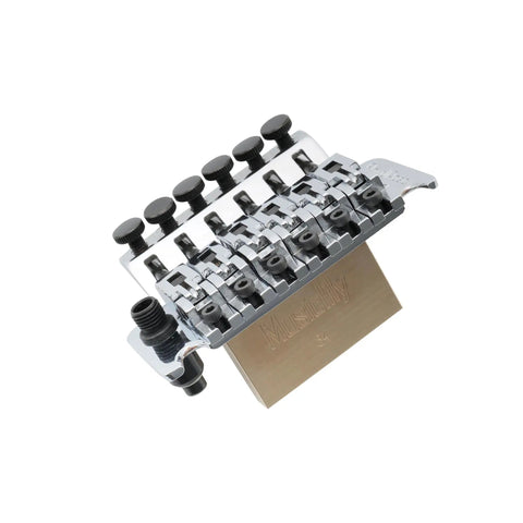 Solid Brass Tremolo Block 34mm Direct Fit For Floyd Rose Locking Tremolo Bridges On Original Series Guitars Beefy 6 And 7 String Setup Special Series 6-String 1000 Series 6-String Only Not For 7-String Models brass tremolo block angled view