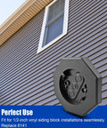 Vinyl Siding Outdoor Light Mounting Block Bracket Kit For Half Inch Plate With Waterproof Seal Easy No Fuss Install Direct Replacement For 8141 mounted on vinyl siding
