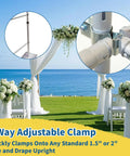 Two Pack Adjustable Pipe And Drape Clamps For 1.5 To 2 Inch Brackets Backdrop Stand in wedding setup