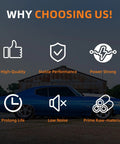 Infographic on benefits of Tailgate Window Lift Regulator Motor with icons for quality, performance, longevity, and materials.