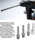 Electric drill with Earth Auger Drill Bit Adapter For Electric Drills One To Three Converter Carbon Steel Round Chuck