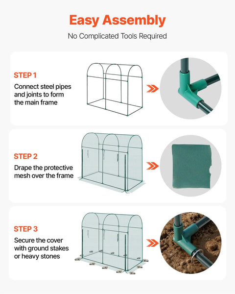 Windproof Crop Cage Tent With Zippered Door For Garden Beds No Fuss Setup Outdoor Plant Protection Netting Tall 5.9 X 2.98 X 4.9 Feet Frame Cover For Vegetables Fruits And Flowers On Patio Or Lawn
