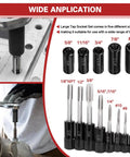 13 Piece Tap Socket Set Kit For Standard And Metric Taps Pro Grade Build Includes 70500 And 71670 Sockets in use