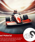 Racing go-kart with inset of Beefed Up High Power Steel T8F Chain And Sprocket Kit for Mini Bikes and Modified Karts