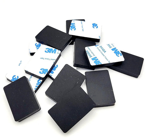 Rectangle Silicone Rubber Bumper Feet One And One Half Inch By One Inch Three Sixteenth Inch Thick Durable Waterproof Adhesive Backing