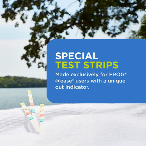 Premium Water Test Strips For Hot Tubs And Swim Spas Straight Up Smart Chlor Balancing Formula No Sweat Backyard Spa Care Kit Effortless Water Quality Checker With 60 Count Sheets, featuring test strips for FROG @ease.