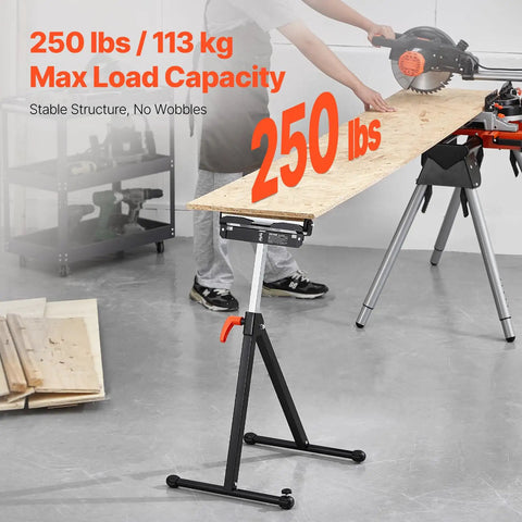Killer 2 Pack Adjustable Roller Stands Built Like A Tank With Chrome Steel Supports Up To 250 Pounds Each for wood cutting.
