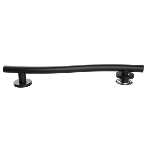 Wave Grab Bar 1.25 Inch Diameter 16 Inch Length Brushed Nickel 18 Gauge Stainless Steel Construction ADA Compliant Durable Bathroom Grab Rail