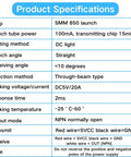 Ultra Fast Infrared Break Beam Sensor Kit With 5mm LEDs Count Module Through Beam Photoelectric Switch 5V NPN Normally Open specs
