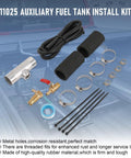 Diesel Gravity Fed Auxiliary Fuel Tank Install Kit For Ford Dodge Chevy And GMC Trucks Aluminum And Rubber Construction