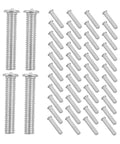 50 Durable Metal Panel Pulling Studs For Auto Body Work, silver welding pins in various lengths for car dent fixing.