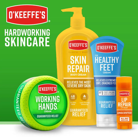 O'Keeffe's Skin Repair Body Lotion For Extremely Dry Skin Unscented Quick Absorbing Non Greasy Moisturizer 12 Ounce Pump Bottle