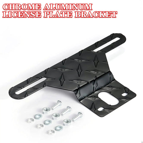 Heavy Duty Aluminum Trailer License Plate Mounting Bracket Kit for RVs, ATVs, UTVs and Boats with stainless screws