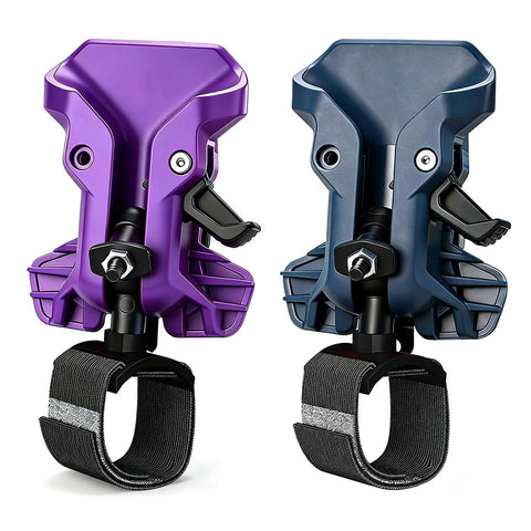 Heavy Duty Drill Holder With Secure Double Buckle Belt Clip For Power Tools Like Hammers And Electric Drills Perfect For Job Sites - Purple and Blue