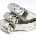 90-piece stainless steel hose clamps set, 5/16–2-3/8 in (8–60 mm), with hex bolts, Amazon brand