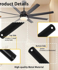 Hella Sturdy 16 Inch Ceiling Fan Extension Rod Non Threaded Drop Pipe Built Tough For No Fuss Install And Solid Support On Just About Any Standard Roof Mount In Matte Black, showing detail of mounting holes.
