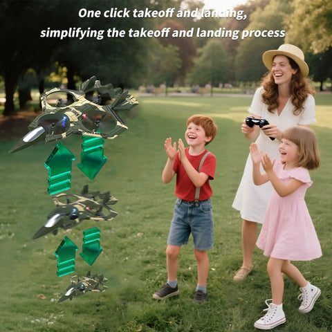 RC Plane For Beginners And Kids With Altitude Hold Gyro Stabilization 3D Stunt Flips Easy One Key Takeoff And Landing 360 Degree Flight