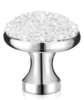 4 Pack Bling Cabinet Knobs Round Crystal 30mm White With Screw ABS Material Sparkling Decoration Drawer Pulls For Kitchen Cupboards Dressers And Cabinets