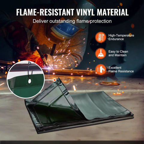 Move This Badass Six By Eight Foot Welding Curtain Around Your Garage Effortlessly With Four Smooth Rolling Locking Casters While Heavy Duty Flame Resistant Vinyl Blocks Hot Sparks Safely