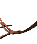14 Ft Wooden Arc Hammock Stand With 450 Lb Capacity In Teak Stain Finish Built From European Larch Wood Includes Two 20 Inch Chains