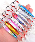 Heavy Duty 40G Saltwater Fishing Jigs Straight Fire Speed And Slow Jigging Pitching Lure Collection Biomimetic Rust Proof 10 Pack in hand