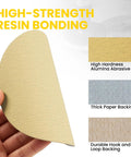 Heavy Duty 6 Inch Hook And Loop Sanding Discs Set Of 30 With Premium Aluminum Oxide Paper In 12 Grits showcasing high-strength resin bonding.