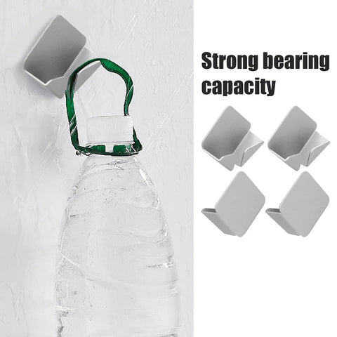 Wall Mounted Power Plug Organizer And Rack With Cable Holder holding water bottle, heavy duty aluminum alloy, 4 pack, gray, strong load capacity