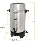 100 Cup Commercial Coffee Urn With Automatic Temperature Control Fast Brewing Easy Clean Up NSF Approved Large Capacity