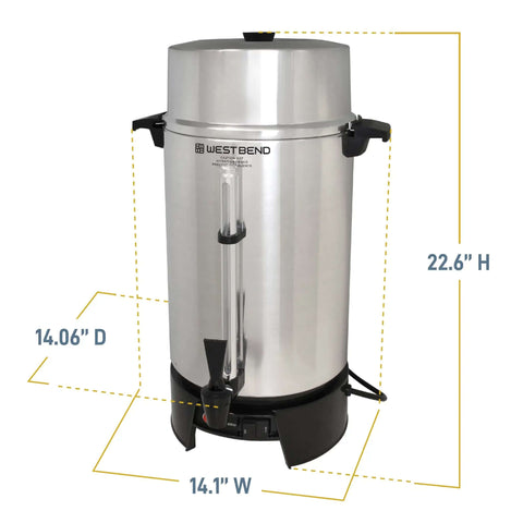 100 Cup Commercial Coffee Urn With Automatic Temperature Control Fast Brewing Easy Clean Up NSF Approved Large Capacity