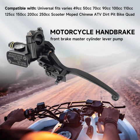 Seven Eighth Inch Universal Left Hydraulic Brake Lever Master Cylinder For 50cc To 250cc Scooters ATVs Dirt Bikes And Quads Beefy Aluminum Alloy Replacement Part Taotao Compatible
