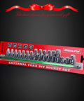 Sixteen Piece Tamper Proof Torx Bit Socket Set With Magnetic Organizer T8 Through T60 in packaging