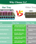 Comparison of All In One Self Watering Seed Starter Trays With Led Grow Light Kit No Fuss 2 Pack 60 Cell Modules For Indoor Gardening.