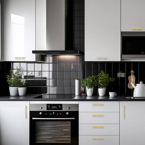 Premium Quality Top Shelf Square Cabinet Knobs And Drawer Pulls Gold Finish 2 Inch on modern kitchen cabinets