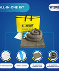 Universal Spill Kit For Vehicles, Industrial And Restaurant Use, OSHA Compliant Pro Grade Emergency Cleanup, 2 pack with pads and socks