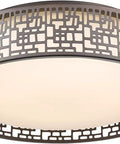 Flush Mount LED Ceiling Light Fixture 14 Inch 20W 1400 Lumens Warm White 3000K Oil Rubbed Bronze Dimmable 10 to 100 Percent Easy Install