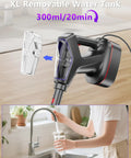 Heavy Duty Steam Mop Cleaner Chemical Free Floor Sanitizer For Hardwood Tile Laminate And Windows Featuring Rapid Heat Up and Smart Temperature Controls close-up of XL removable water tank.