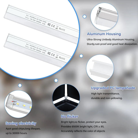 Hexagon LED Garage Light With Aluminum Hex Ceiling Mount, ultra-bright 8500 lumens, close-up on features and materials