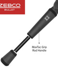 MaxTac grip handle of Bullet MG Spincast Rod And Reel Combo With Seven Foot One Piece IM8 Graphite Rod, close-up view