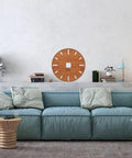 No Sweat 12 Inch Circle Clock Router Template For DIY Woodworking Crafts, Premium Thick Acrylic Clock Face Stencil mounted on wall.