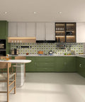 Modern kitchen with Curved Cabinet Handles 20 Pack Solid Zinc Alloy Drawer Pulls In Brushed Nickel 5 Inch Center To Center Dresser Hardware