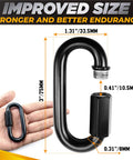 6 Pack 3 Inch Heavy Duty Chain Quick Links, 8mm Thick Connector shown with size dimensions and durable design features.